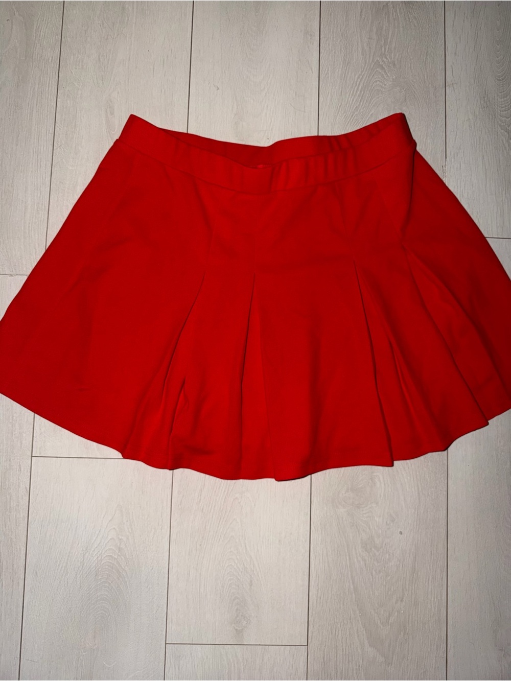 SHEIN Red Circle Skater Mini Skirt
